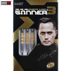 one80 Steel Dart Lourence Ilagan The Gunner 3 VHD Schwarz/Gold 90% Tungsten Steeltip Dart Steeldart