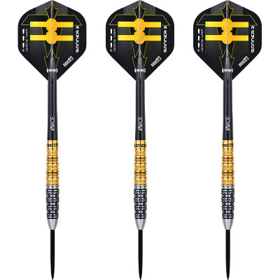 one80 Steel Dart Lourence Ilagan The Gunner 3 VHD Schwarz/Gold 90% Tungsten Steeltip Dart Steeldart 22 g