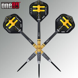 one80 Steel Dart Lourence Ilagan The Gunner 3 VHD Schwarz/Gold 90% Tungsten Steeltip Dart Steeldart 24 g