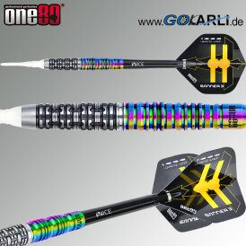 one80 Soft Dart Lourence Ilagan The Gunner 3 VHD Schwarz/Rainbow 90% Tungsten Softtip Dart Softdart 22 g