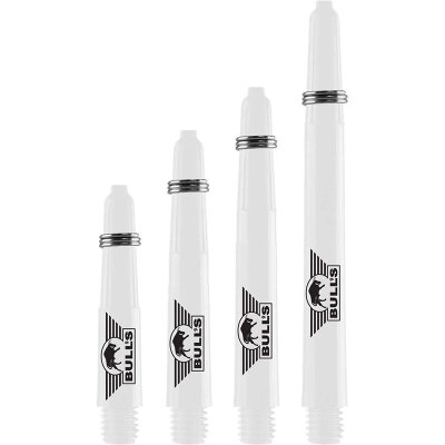 BULLS NL Dart Shaft Nylon Dura Dartshaft bedruckt mit Bulls Logo Weiß IM Intermediate
