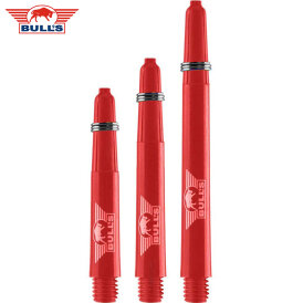 BULLS NL Dart Shaft Nylon Dura Dartshaft bedruckt mit Bulls Logo Rot M Mittel