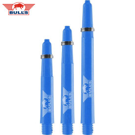 BULLS NL Dart Shaft Nylon Dura Dartshaft bedruckt mit Bulls Logo Blau M Mittel