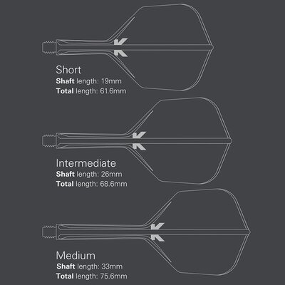Target Dart K-Flex Flight- Schaftsystem patentierten Twist-System in verschiedenen Lngen und Farben