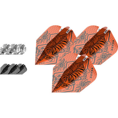 Target Dart Pro Ultra RVB Raymond van Barneveld INK Bundle Dart Flight Dartflights 3 Farben Design 2023 Ten-X Flight