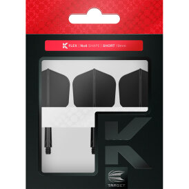 Target Dart K-Flex Flight- Schaftsystem patentierten Twist-System Schwarz Standard Nr.6 S Kurz