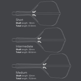 Target Dart K-Flex Flight- Schaftsystem patentierten Twist-System Schwarz Standard Nr.6 S Kurz