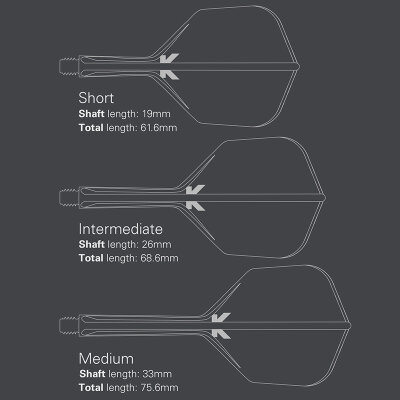 Target Dart K-Flex Flight- Schaftsystem patentierten Twist-System Klar Standard Nr.6 IM Intermediate