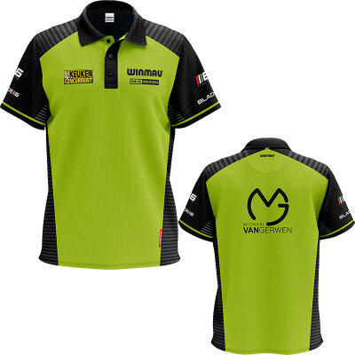 Winmau Darts MvG Michael van Gerwen Pro-Line Tour Shirt Matchshirt Dart Shirt Player Shirt Trikot Design 2024 Größe 2XL