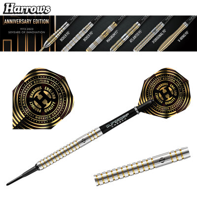 Harrows Soft Darts The Original 50 Years Golden Anniversary Edition 90% Tungsten Softtip Dart Softdart 18 g