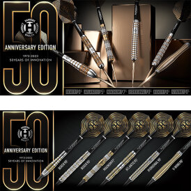 Harrows Steel Darts V-Wing 50 Years Golden Anniversary Edition 90% Tungsten Steeltip Dart Steeldart 25 g