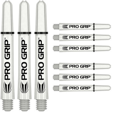 Target Pro Grip Shaft 3 3er Satz Dartshafts mit Aluminium Ring Weiß S Kurz
