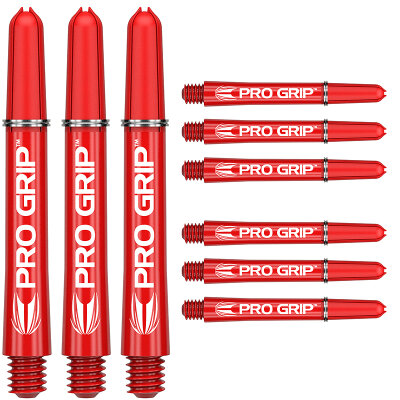Target Pro Grip Shaft 3 3er Satz Dartshafts mit Aluminium Ring Rot IM Intermediate