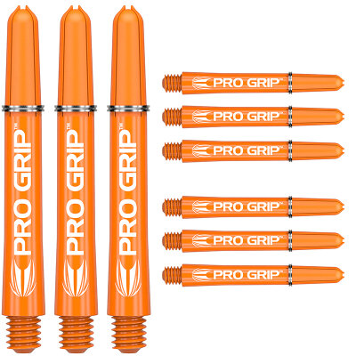 Target Pro Grip Shaft 3 3er Satz Dartshafts mit Aluminium Ring Orange S Kurz