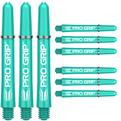 Target Pro Grip Shaft 3 3er Satz Dartshafts mit Aluminium Ring Aqua M Mittel