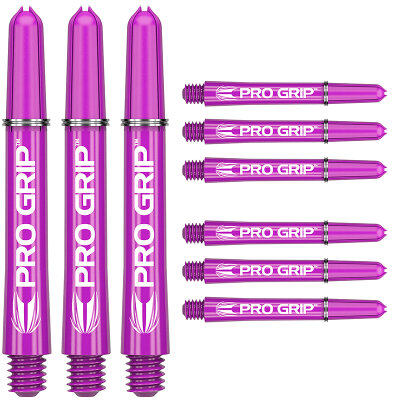 Target Pro Grip Shaft 3 3er Satz Dartshafts mit Aluminium Ring Lila S Kurz