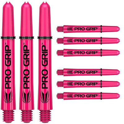 Target Pro Grip Shaft 3 3er Satz Dartshafts mit Aluminium Ring Pink S Kurz