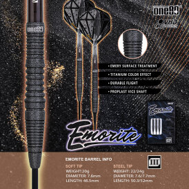 one80 Dart Emorite Dart Flight one80 & Emorite Logo Dartflight 2023