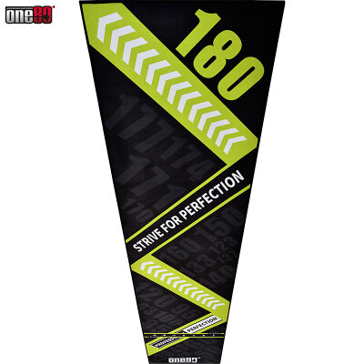 one80 Dart Poly Dart Mat Dartteppich incl. Oche Tape rutschfeste gummierte Unterseite 310x70 cm