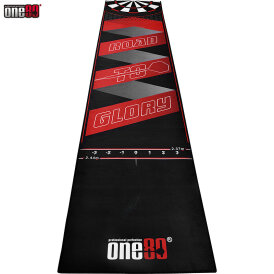 one80 Dart Poly Dart Mat Dartteppich incl. Oche Tape rutschfeste gummierte Unterseite 310x70 cm Glory