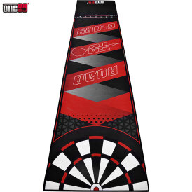 one80 Dart Poly Dart Mat Dartteppich incl. Oche Tape rutschfeste gummierte Unterseite 310x70 cm Glory