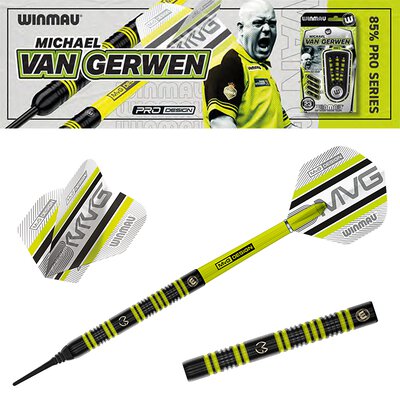 Winmau Soft Darts MvG Michael van Gerwen Pro-Series 85% Tungsten Range Softtip Dart Softdart 20 g
