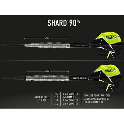 Harrows Soft Darts Shard 90% Tungsten Softtip Dart Softdart