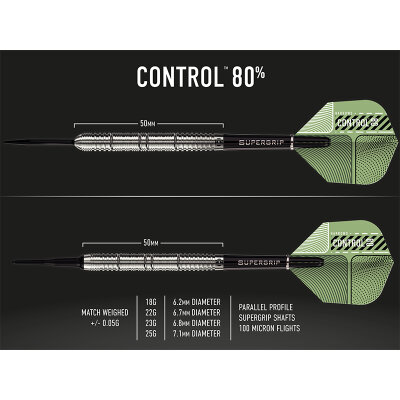 Harrows Soft Darts Control Parallel 80% Tungsten Softtip Dart Softdart
