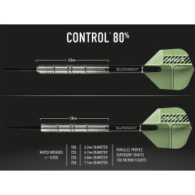 Harrows Soft Darts Control Parallel 80% Tungsten Softtip Dart Softdart 18 g