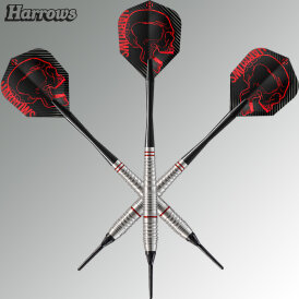 Harrows Soft Darts Rage Edelstahl / Inox beschichtet Softtip Dart Softdart 18 g