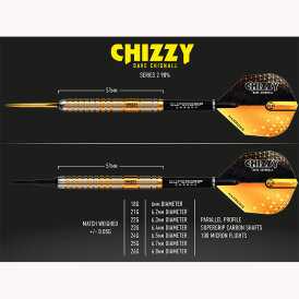Harrows Soft Darts Dave Chisnall Chizzy Series 2 90% Tungsten Softtip Dart Softdart 18 g