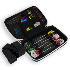 Harrows Dart Smart Pocket Case XL 6 Dart Case Darttasche Dartcase Dartbox Wallet Blau/Weiß