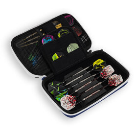 Harrows Dart Smart Pocket Case XL 6 Dart Case Darttasche Dartcase Dartbox Wallet Blau/Weiß