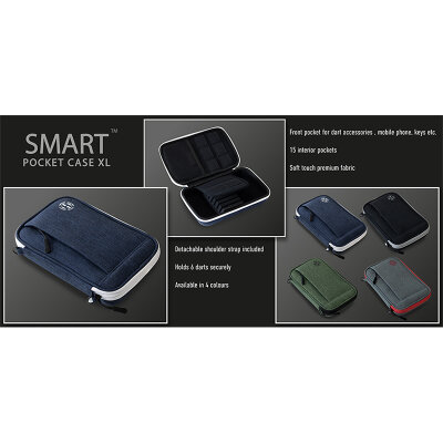 Harrows Dart Smart Pocket Case XL 6 Dart Case Darttasche Dartcase Dartbox Wallet Gr�n/Schwarz