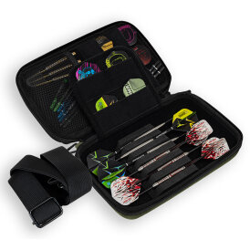 Harrows Dart Smart Pocket Case XL 6 Dart Case Darttasche Dartcase Dartbox Wallet Grün/Schwarz