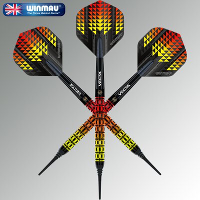 Winmau Soft Darts Firestorm Flame 90% Tungsten Softtip Dart Softdart 20 g
