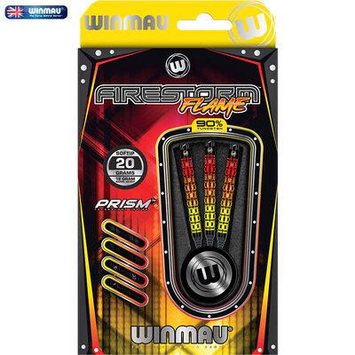 Winmau Soft Darts Firestorm Flame 90% Tungsten Softtip Dart Softdart 20 g