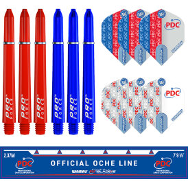 Winmau Professional PDC Blade 6 Dartboard Surround Set Dartscheibe, Surround, 2 Dartsets incl. Abwurflinie Starter Pack Startset