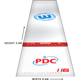 Winmau Dart Clearzone transparente PVC Dart Mat mit integrierter Oche Dartmatte