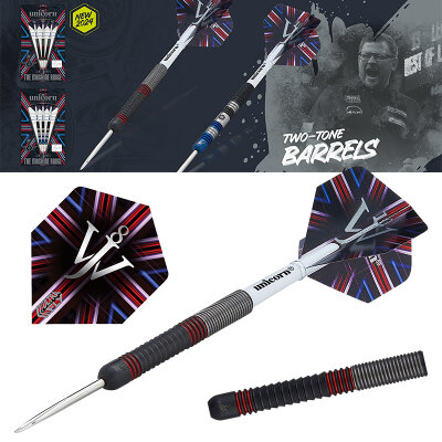 Unicorn Steel Darts James Wade 2-Tone 80% Tungsten Steeltip Darts Steeldart