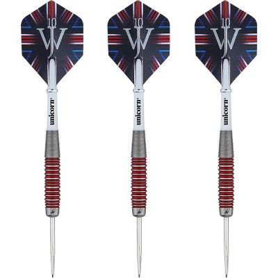 Unicorn Steel Darts James Wade Machine 90% Tungsten Steeltip Darts Steeldart 24 g