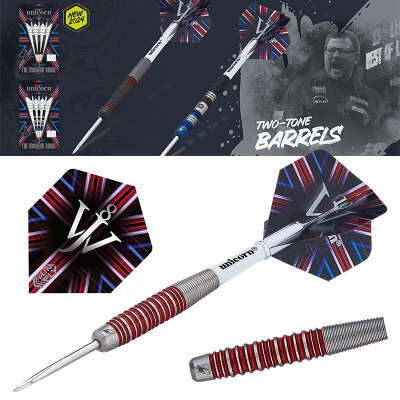 Unicorn Steel Darts James Wade Machine 90% Tungsten Steeltip Darts Steeldart 26 g
