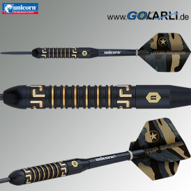 Unicorn Steel Darts Top Brass 1 Schwarz/Gold Steeltip Dart Steeldart 20 g