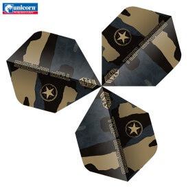 Unicorn Dart Flight Ultrafly.100 Top Brass Schwarz/Gold Dartflight