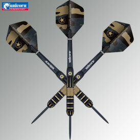 Unicorn Steel Darts Top Brass 2 Schwarz/Gold Steeltip Dart Steeldart 19 g