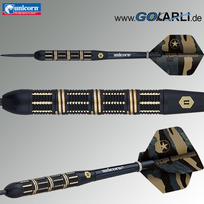 Unicorn Steel Darts Top Brass 3 Schwarz/Gold Steeltip Dart Steeldart 21 g