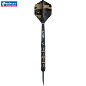Unicorn Steel Darts Top Brass 3 Schwarz/Gold Steeltip...
