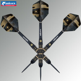 Unicorn Steel Darts Top Brass 3 Schwarz/Gold Steeltip Dart Steeldart 21 g