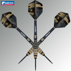 Unicorn Steel Darts Top Brass 4 Schwarz/Gold Steeltip Dart Steeldart 20 g