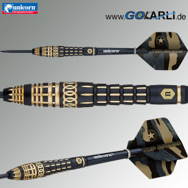 Unicorn Steel Darts Top Brass 4 Schwarz/Gold Steeltip Dart Steeldart 20 g